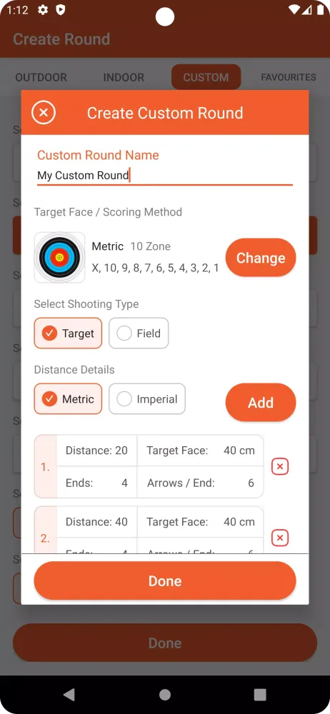Archery Scoresheets Ekran Görüntüleri