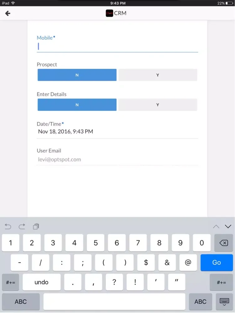 Capturas de pantalla de CRuM CRM iPad 