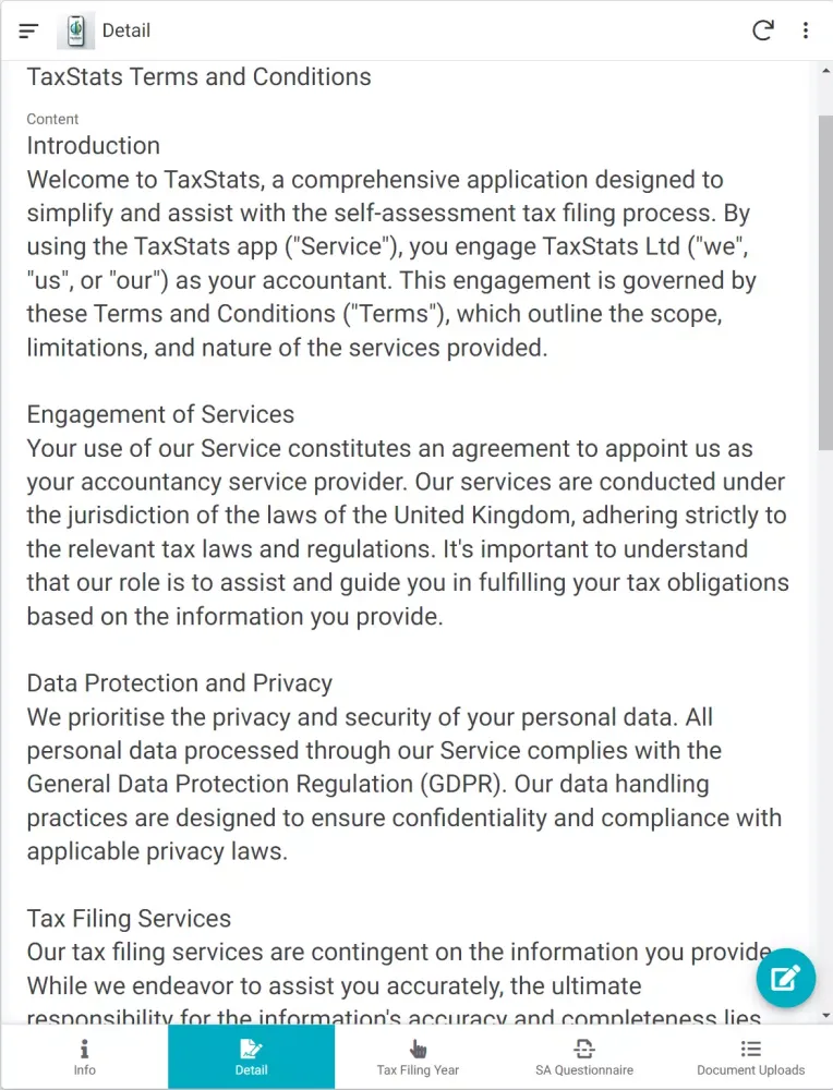 TaxStats Tax Returns স্ক্রিনশট