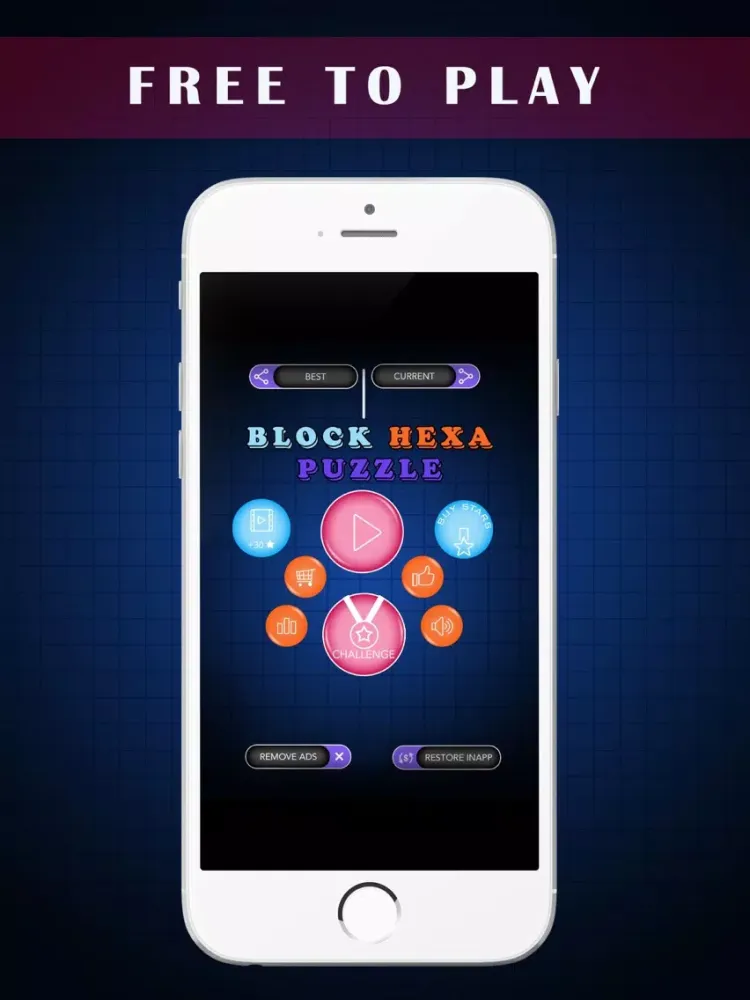 Capturas de pantalla de Hexa Blast Pong: Bash Blocks To Down iPad 