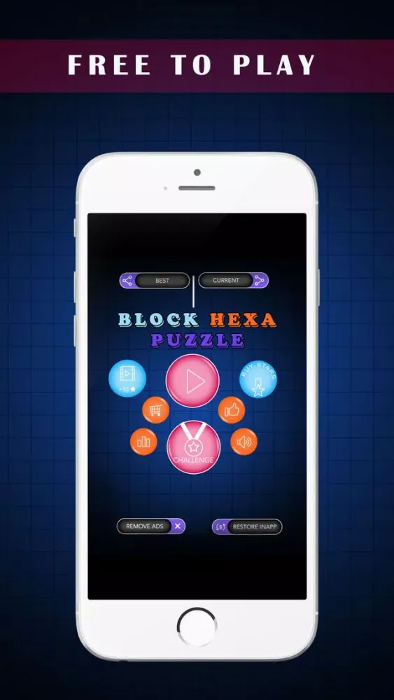 Capturas de pantalla de Hexa Blast Pong: Bash Blocks To Down