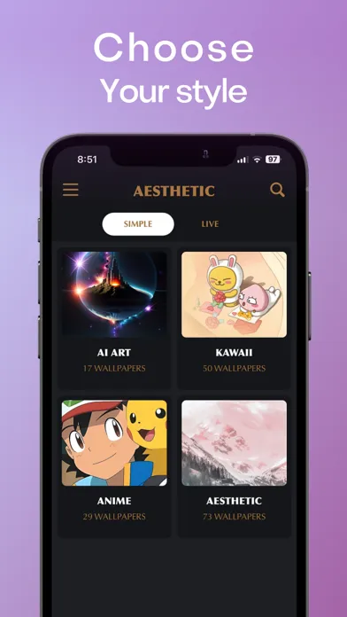 Capturas de pantalla de Aesthetic Wallpapers & Themes