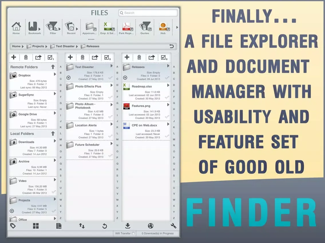 تصاویر Files – Finder Edition iPad 