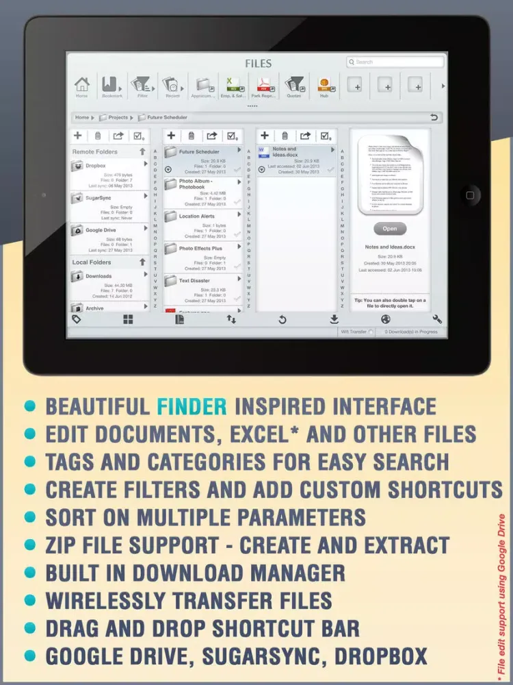 تصاویر Files – Finder Edition iPad 