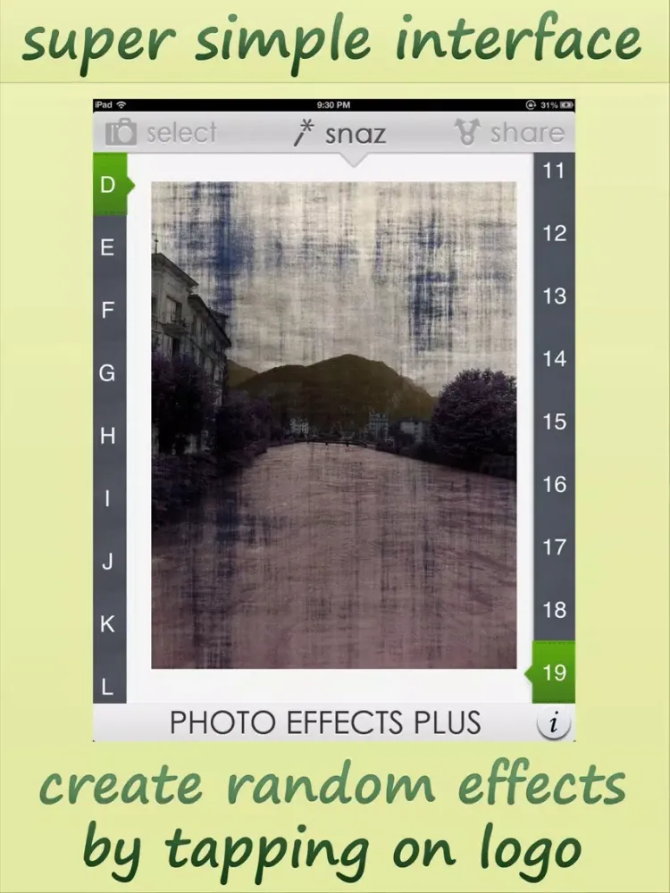 ภาพหน้าจอของ Photo Effects Plus iPad 