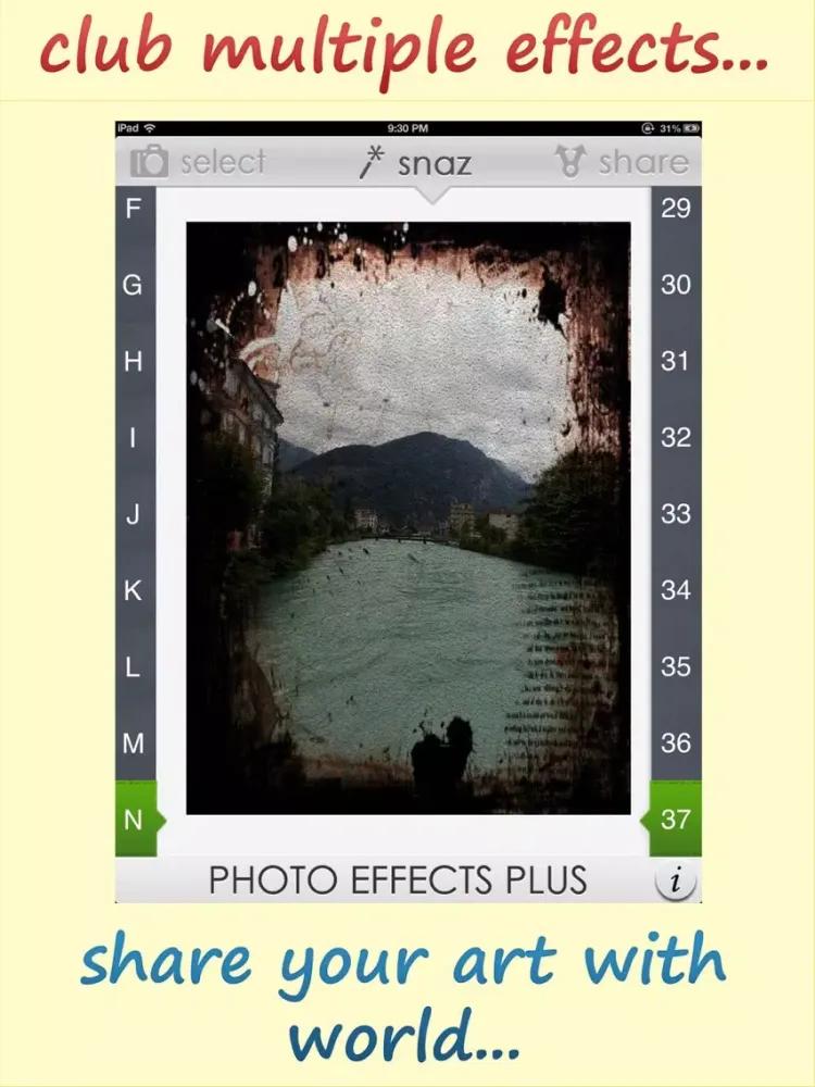 ภาพหน้าจอของ Photo Effects Plus iPad 