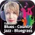 Radios de Música Blues Jazz Country & Bluegrass