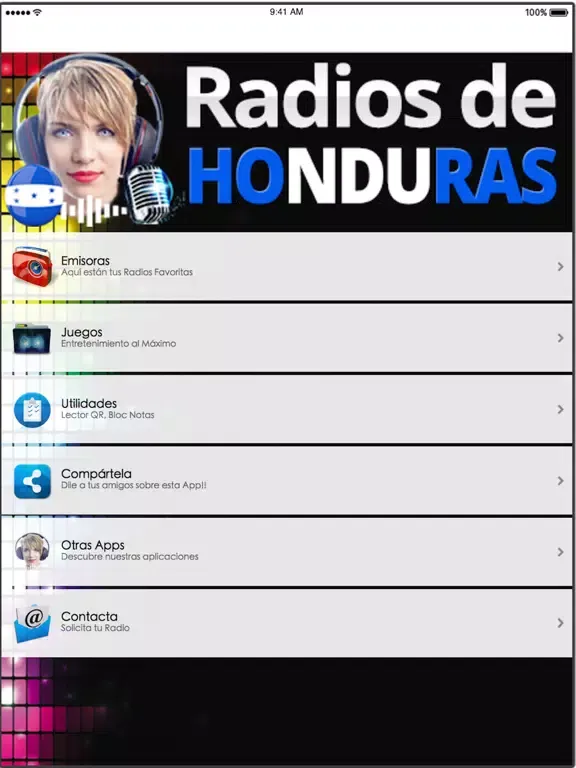 Ảnh chụp màn hình của Emisoras de Honduras iPad 