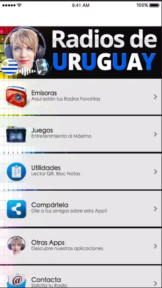Tangkapan skrin Radio de Uruguay