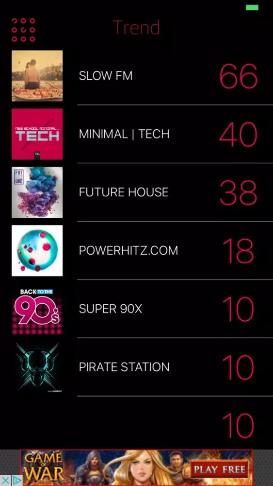 ภาพหน้าจอของ iRadio Cast Plus