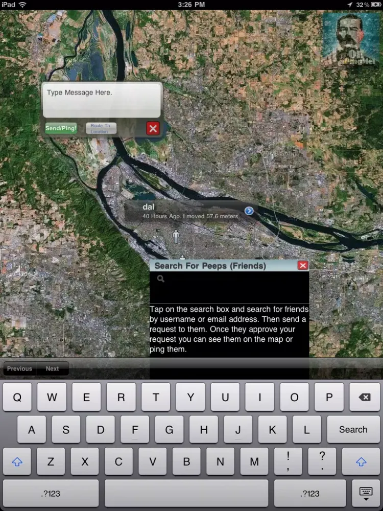 Ảnh chụp màn hình của Oi! PingMe! - Locate friends on map and text them iPad 