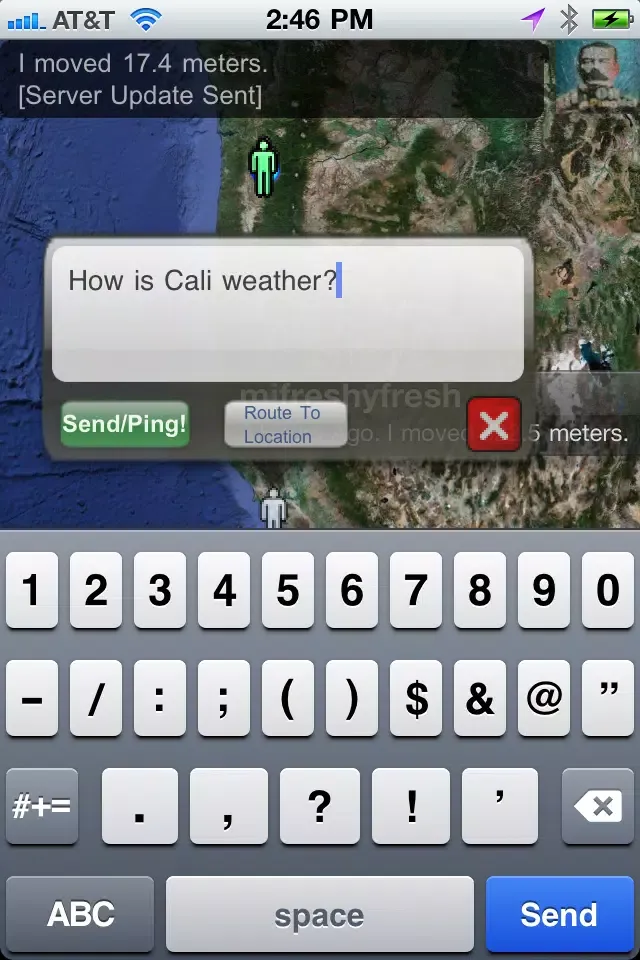 Ảnh chụp màn hình của Oi! PingMe! - Locate friends on map and text them