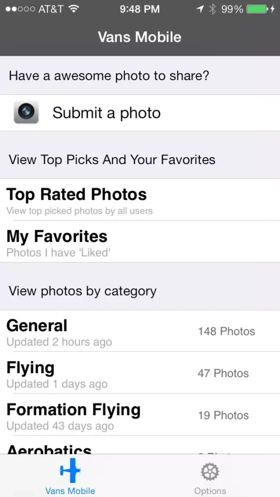تصاویر Vans Mobile - RV Aircraft Enthusiasts Photo Sharing