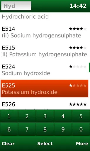 E-Codes Demo: Food Additives Screenshots
