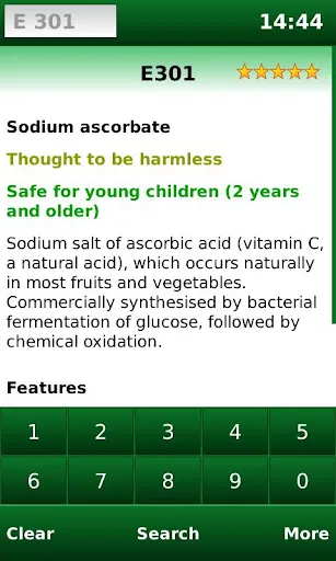 E-Codes Demo: Food Additives Screenshots