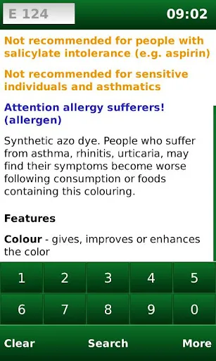 E-Codes Demo: Food Additives Screenshots