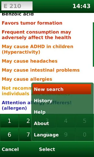 E-Codes Demo: Food Additives Screenshots