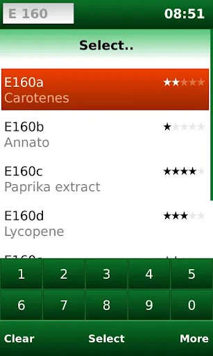 E-Codes Demo: Food Additives Screenshots