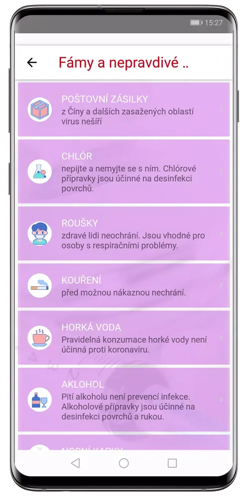 Koronavirus COVID-19 Screenshots