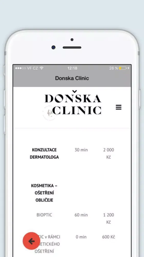 Captures d'écran de Donská clinic
