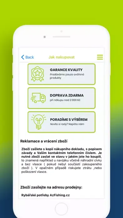 Screenshot di Rybářské potřeby