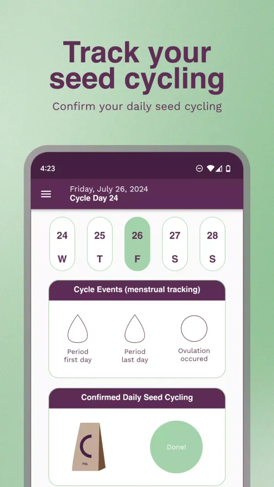 Seed Cycling Screenshots