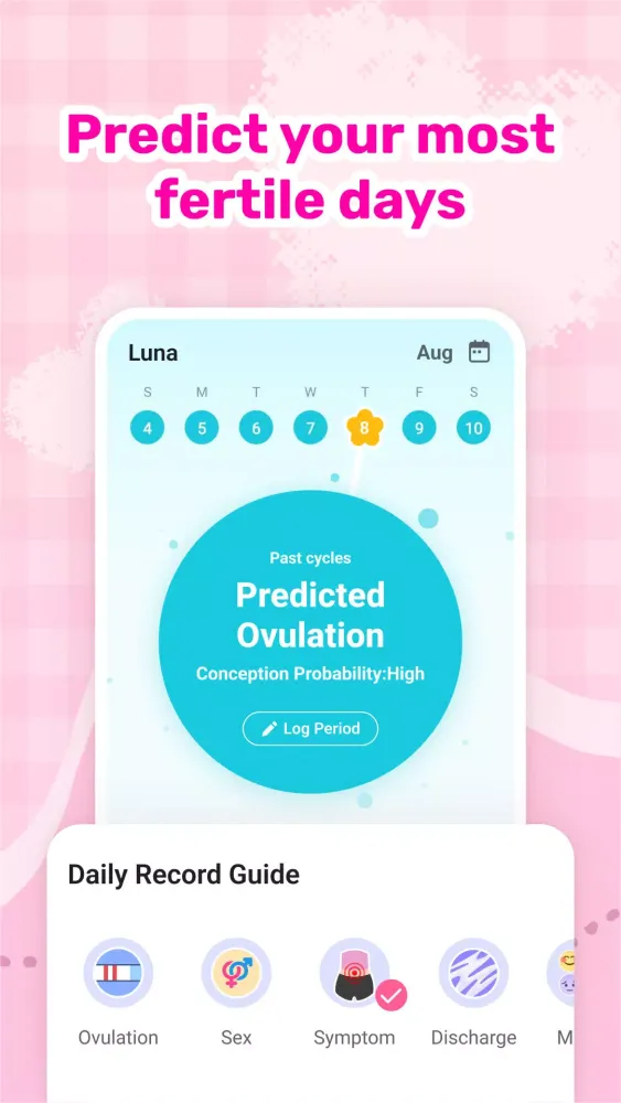Capturas de pantalla de Luna - AI Period Calendar