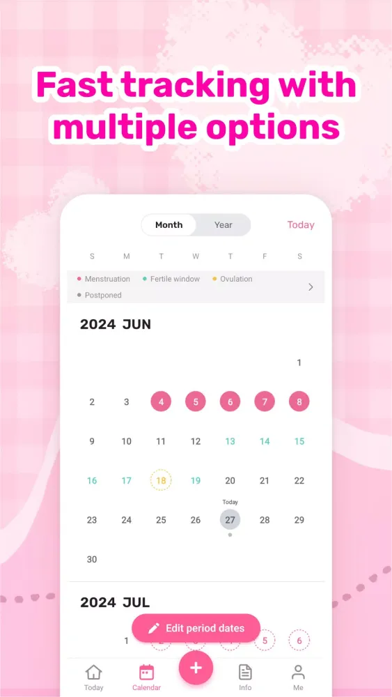 Capturas de pantalla de Luna - AI Period Calendar