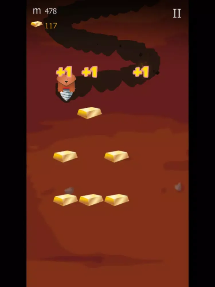 Miner dig the treasure trove in diamond mine game iPad  스크린샷