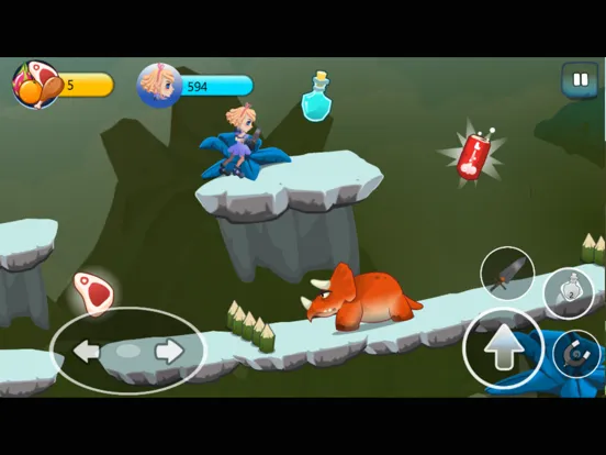 Dino World Adventure Dodge & Fight Game for Kids iPad  Screenshots