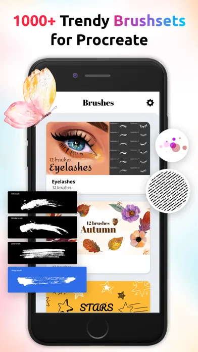 Tangkapan skrin Brushes for Procreate: Art Set