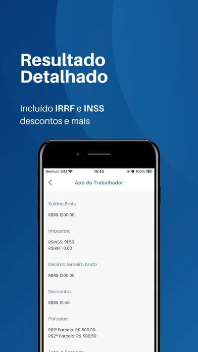 Captures d'écran de Cálculos do Trabalhador CLT