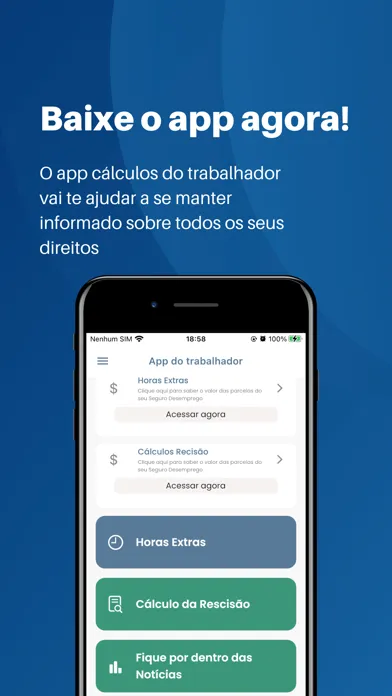 Captures d'écran de Cálculos do Trabalhador CLT