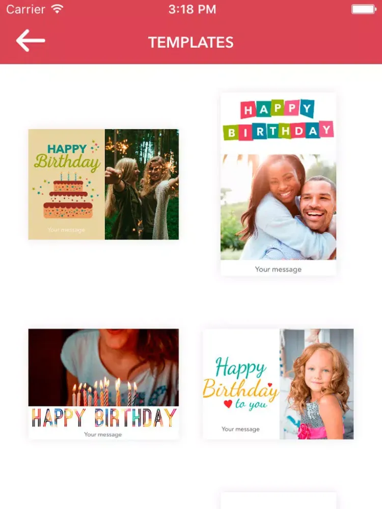 Instant Greeting Cards iPad  Screenshots