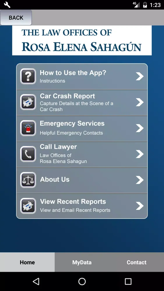 RosaElena SahagúnApp accidente Screenshots