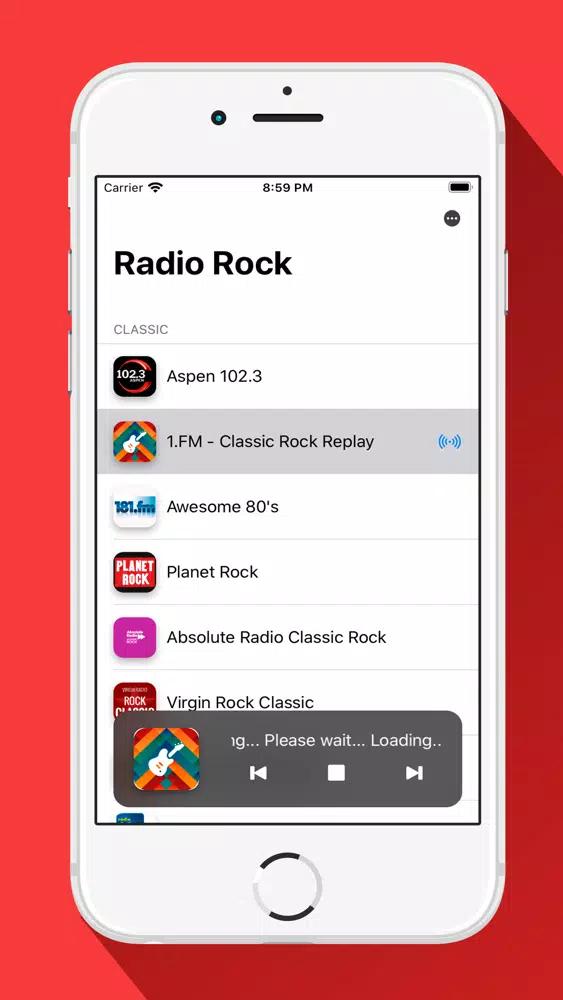 Tangkapan layar Music Radio Rock Usa