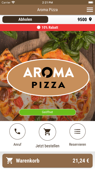 Ảnh chụp màn hình của Aroma Pizza