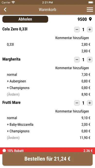 Aroma Pizza应用截图