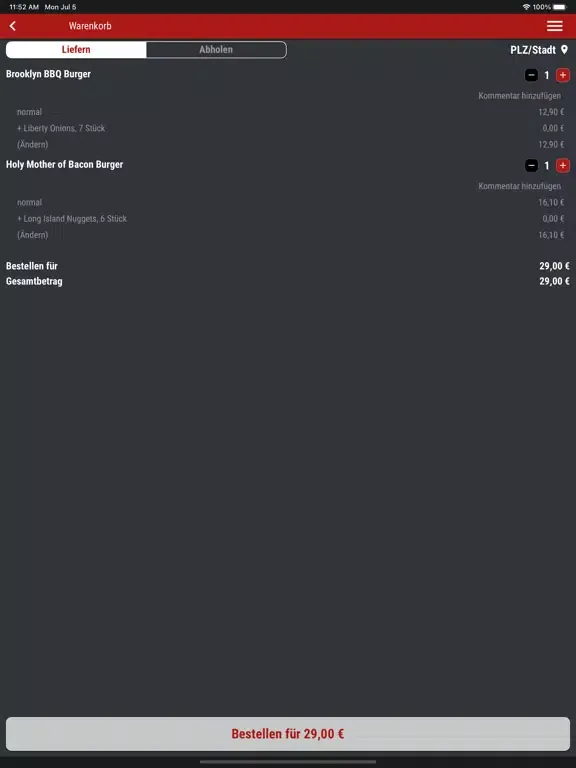 Ảnh chụp màn hình của Big Apple Burgers iPad 