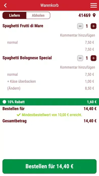 Screenshot di Pizzeria Buon Appetito