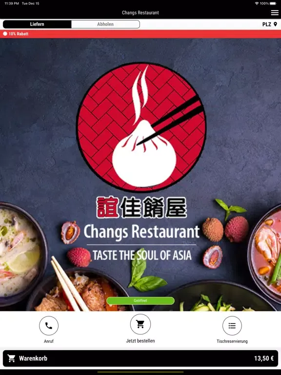 Changs Restaurant iPad  Ekran Görüntüleri