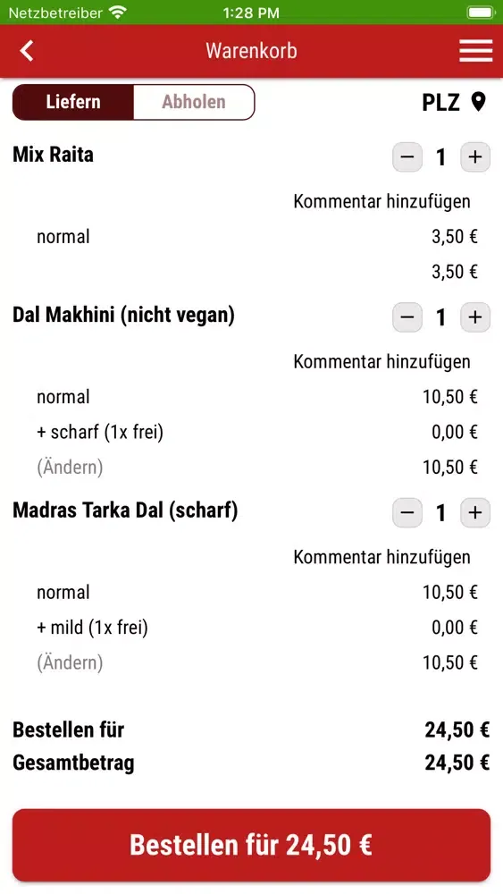 ภาพหน้าจอของ Chennai Masala Göttingen