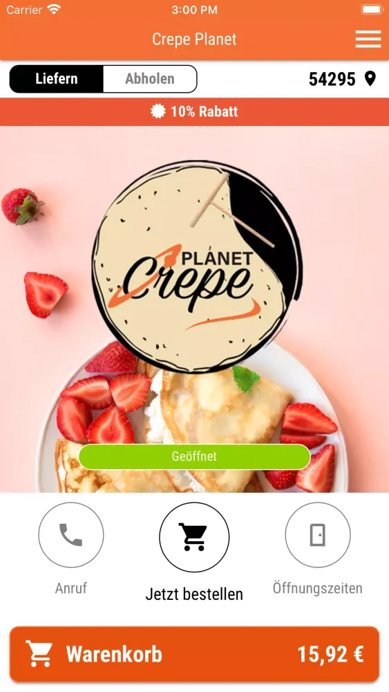 Capturas de tela do Crepe Planet