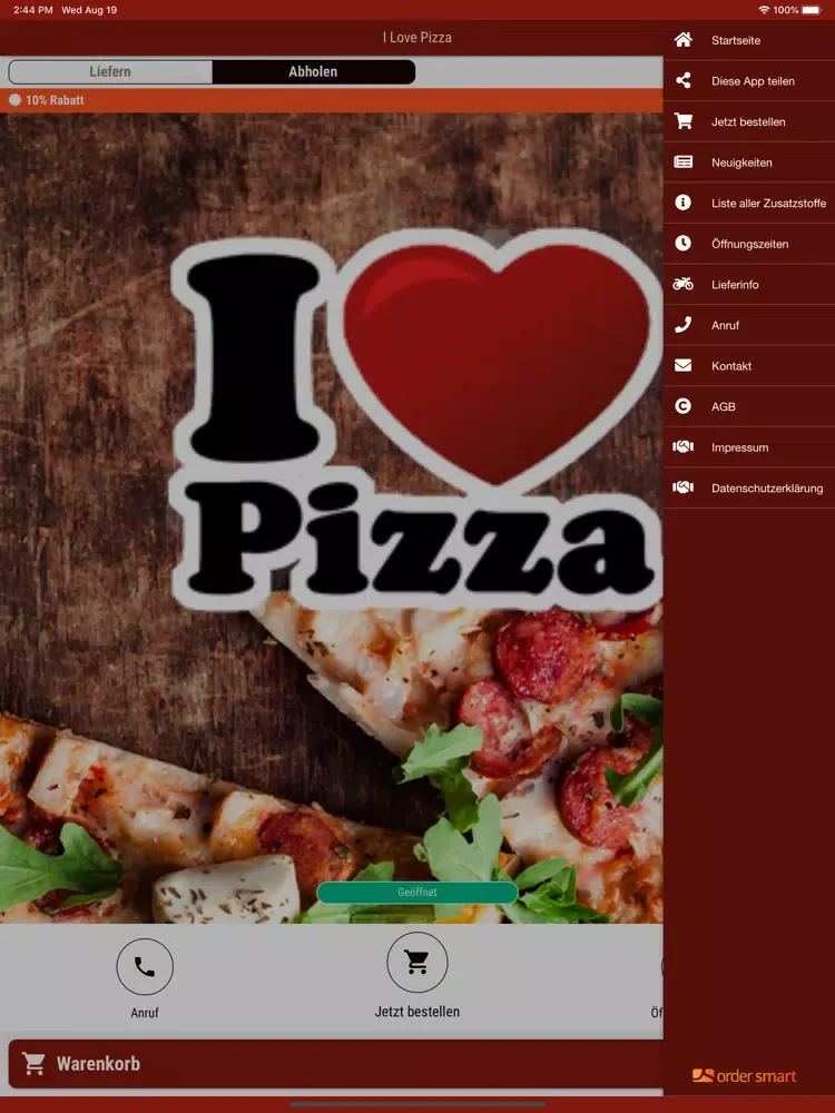 I Love Pizza iPad  स्क्रीनशॉट