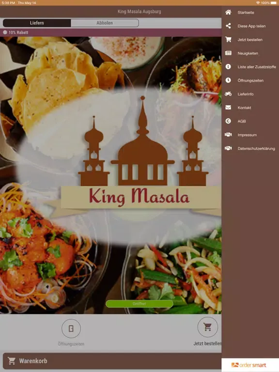 Скриншоты King Masala Augsburg iPad 