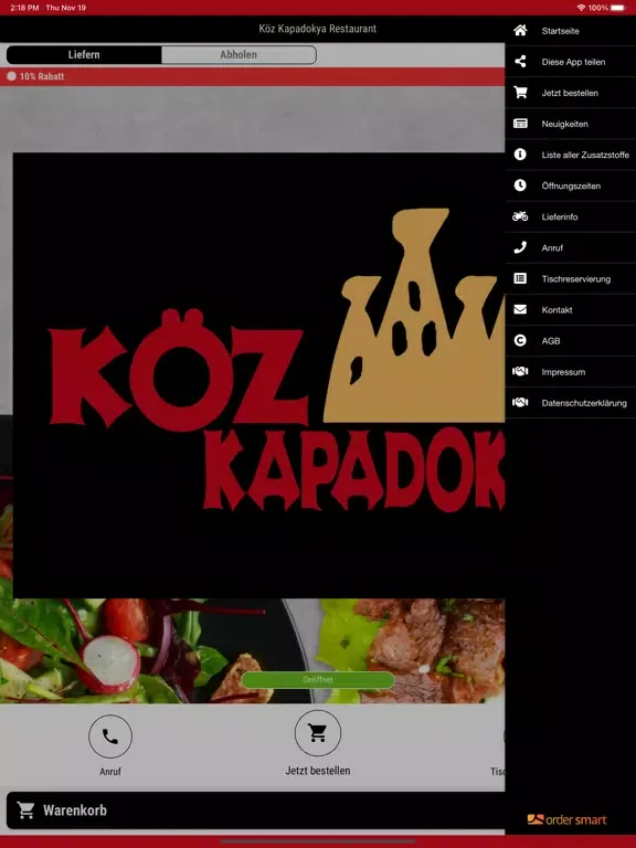 Köz Kapadokya Restaurant iPad Screenshots