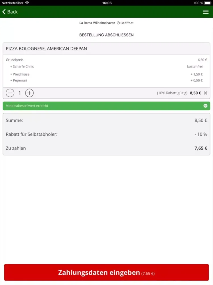 Скриншоты La Roma Wilhelmshaven iPad 