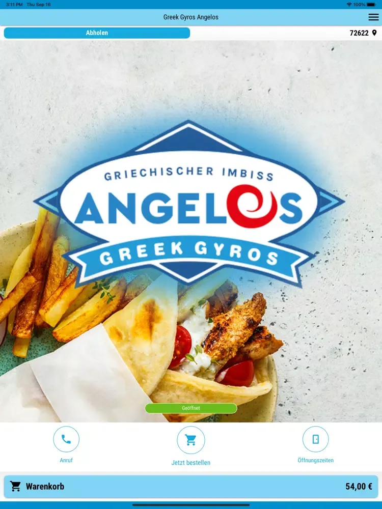 Capturas de pantalla de Greek Gyros Angelos iPad 