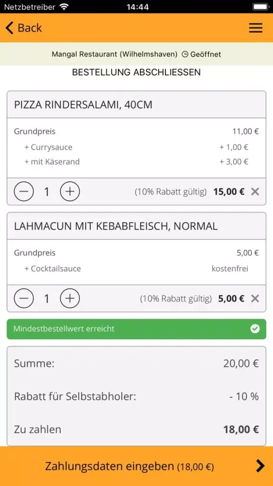Screenshot di Mangal Restaurant