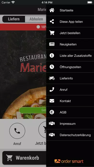 Tangkapan skrin Marien Grill